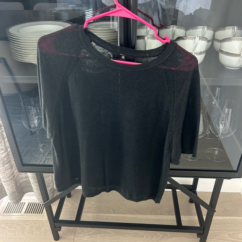 Banana Republic Charcoal Knit Top